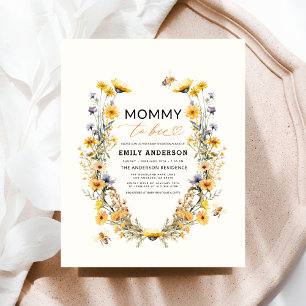 Prospectus 11,4 Cm X 14,2 Cm Maman à être Fleur sauvage Baby shower neutre pour