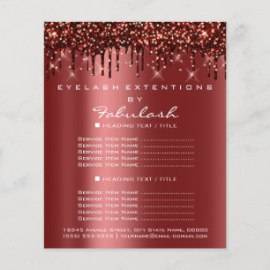 Prospectus 11,4 Cm X 14,2 Cm Maquillage Beauté Salon Gold Parties scintillant F