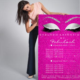 Prospectus 11,4 Cm X 14,2 Cm Maquillage Beauté Salon Parties scintillant Flyer 