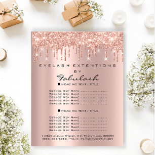 Prospectus 11,4 Cm X 14,2 Cm Maquillage Beauté Salon Rose Parties scintillant F