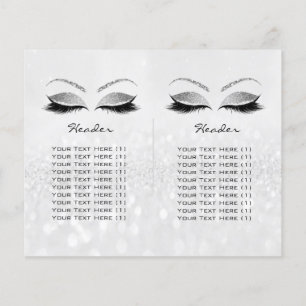 Prospectus 11,4 Cm X 14,2 Cm Maquillage gris Parties scintillant Lash prix dépl