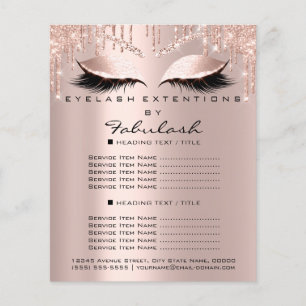 Prospectus 11,4 Cm X 14,2 Cm Maquillage Salon de beauté Parties scintillant Bro