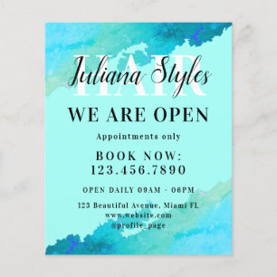 Prospectus 11,4 Cm X 14,2 Cm Marbre bleu cyan