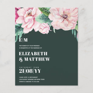 Prospectus 11,4 Cm X 14,2 Cm Mariage à budget le plus bas VOLS Fleurs roses Fil
