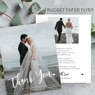 Prospectus 11,4 Cm X 14,2 Cm Mariage à petit budget superposition de 2 photos m