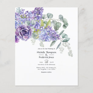Prospectus 11,4 Cm X 14,2 Cm Mariage aux Eucalyptus Succulents