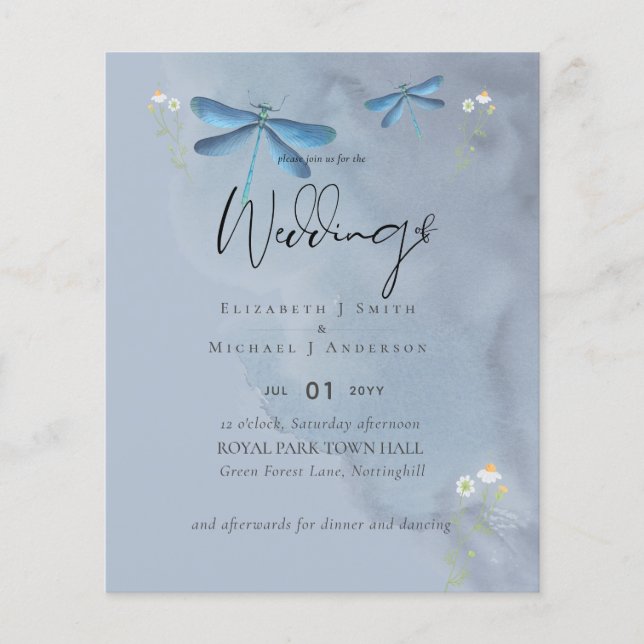 Prospectus 11,4 Cm X 14,2 Cm MARIAGE Bleu Dusty (Devant)