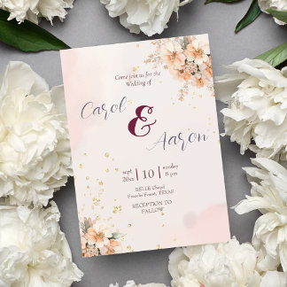 Prospectus 11,4 Cm X 14,2 Cm mariage botanique bohème élégant classe budget