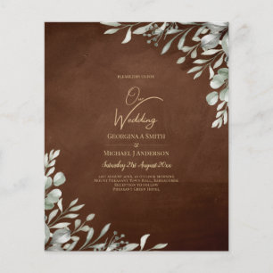 Prospectus 11,4 Cm X 14,2 Cm Mariage Brown vert automne hiver