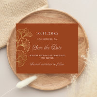 Mariage brûlé orange ginkgo budget enregistrer la