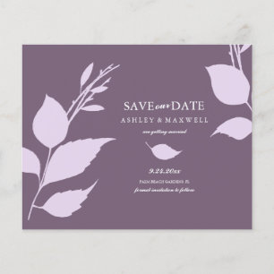 Prospectus 11,4 Cm X 14,2 Cm Mariage Budget Purple Enregistrer La Date