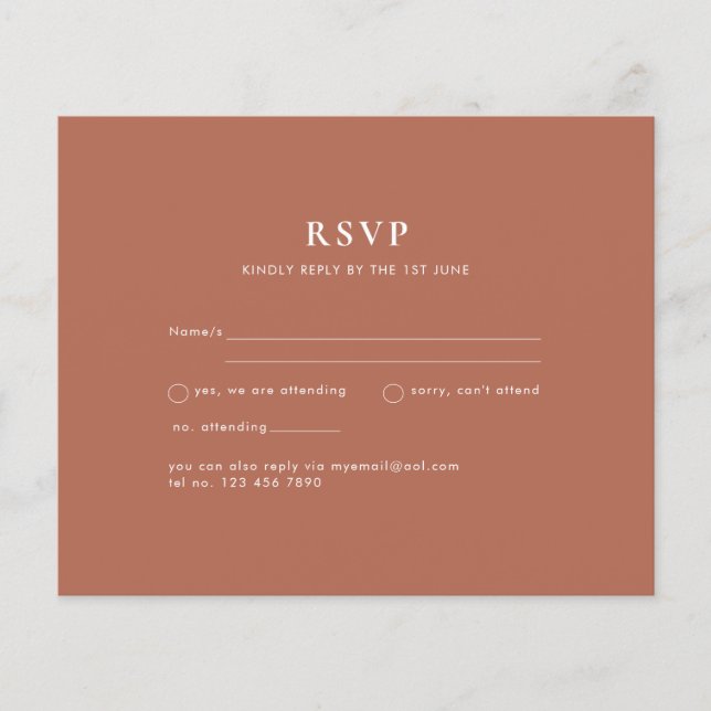 Prospectus 11,4 Cm X 14,2 Cm MARIAGE BUDGET Terracotta Monochrome (Devant)