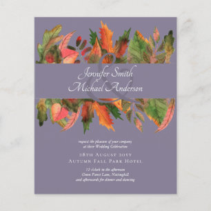 Prospectus 11,4 Cm X 14,2 Cm MARIAGE des congés d'automne du budget