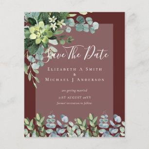 PROSPECTUS 11,4 CM X 14,2 CM MARIAGE ÉCONOMIQUE - SAUVEGARDEZ LES DATES - VÉGÉT