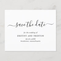 Mariage Élégant Simple Budget Enregistrer La Date