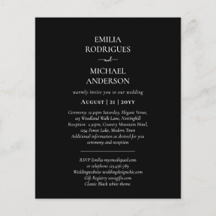 Prospectus 11,4 Cm X 14,2 Cm Mariage Espagnol invite le budget BILINGUE Boda