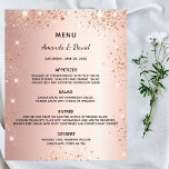 Prospectus 11,4 Cm X 14,2 Cm Mariage Menu rose or parties scintillant éclatante<br><div class="desc">Veuillez noter que ce menu est sur papier de prospectus et très fin. Les enveloppes ne sont pas incluses. Pour des menus plus épais (même design), visitez notre boutique. Un menu de mariage élégant. arrière - plan d'or rose faux métallique, décoré de poussière de parties scintillant imitation. Modèles pour vos...</div>