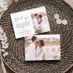 Prospectus 11,4 Cm X 14,2 Cm Mariage Moderne Minimaliste Merci Cartes<br><div class="desc">Cartes de remerciements du Mariage Budget qui ont une photo à l'avant et à l'arrière. Les cartes de remerciement contiennent une typographie de script moderne,  lettrée à la main,  qui sont élégantes,  simples et modernes à utiliser après la célébration du mariage.</div>