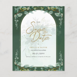 Prospectus 11,4 Cm X 14,2 Cm MARIAGE PHOTO BUDGET Enregistrer Date Botanique Ru