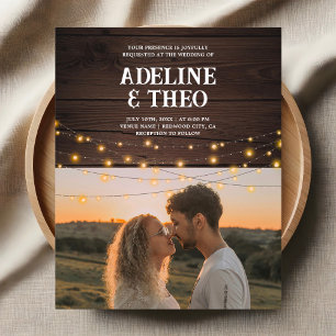 Prospectus 11,4 Cm X 14,2 Cm Mariage photo rustique Budget