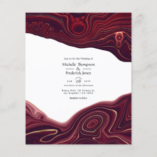 Prospectus 11,4 Cm X 14,2 Cm Mariage Rubis Grenat et Or Strata Agate