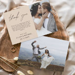 Prospectus 11,4 Cm X 14,2 Cm Mariage Terracotta Merci Cartes Circulaire<br><div class="desc">Cartes de remerciements du Mariage Budget qui ont une photo à l'avant et à l'arrière. Les cartes de remerciement contiennent une typographie de script moderne,  lettrée à la main,  qui sont élégantes,  simples et modernes à utiliser après la célébration du mariage.</div>