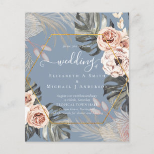 Prospectus 11,4 Cm X 14,2 Cm Mariage TROPICAL PAMPAS GRASS à faible coût