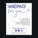 Prospectus 11,4 Cm X 14,2 Cm Marine Faite À La Main Pour Vous Laver Instruction<br><div class="desc">Instructions de lavage insérer la carte pour votre petite entreprise de produits faits à la main. Fait à la main pour vous écrit dans un charmant combo de police vintage et script avec un coeur en bleu marine. Ajouter les instructions de lavage en noir. Sous les icônes bleu marine des...</div>