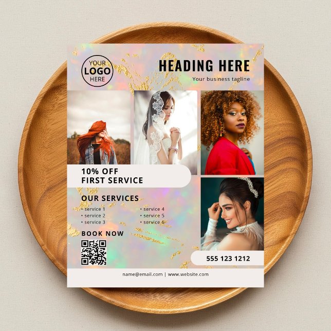 Prospectus 11,4 Cm X 14,2 Cm Marketing de l'entreprise de photos de pierre d'op (Créateur téléchargé)