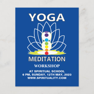 Prospectus 11,4 Cm X 14,2 Cm Méditation de yoga
