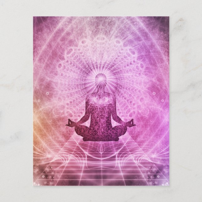 Prospectus 11,4 Cm X 14,2 Cm Méditation Yoga Faith (Devant)