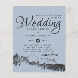 Prospectus 11,4 Cm X 14,2 Cm MEILLEUR PRIX Dusty Blue Mountains Budget