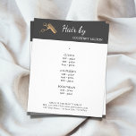 Prospectus 11,4 Cm X 14,2 Cm Menu mini ciseaux en or Faux Comb Hairstylist Menu<br><div class="desc">Brochure de menu élégant design modèle pour professionnels de la beauté/cheveux. Design simple et élégant avec des ciseaux/peigne en faux or et arrière - plan gris foncé/blanc. Design élégant et épuré. Si vous avez besoin d'aide pour customiser ce produit,  veuillez nous contacter.</div>