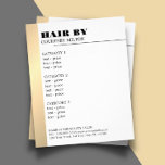 Prospectus 11,4 Cm X 14,2 Cm Menu minimaliste White Faux Gold Line Hairstylist<br><div class="desc">Brochure de menu élégant design modèle pour professionnels de la beauté/cheveux. Design simple et élégant,  avec fausse ligne or/noir et arrière - plan blanc. Design élégant et épuré. Si vous avez besoin d'aide pour customiser ce produit,  veuillez nous contacter.</div>