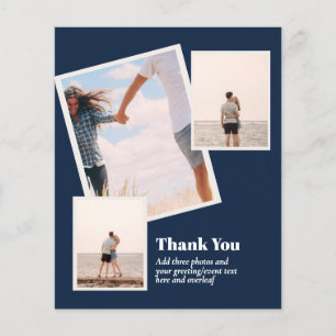 Prospectus 11,4 Cm X 14,2 Cm MERCI BUDGET Photo Collage Moderne