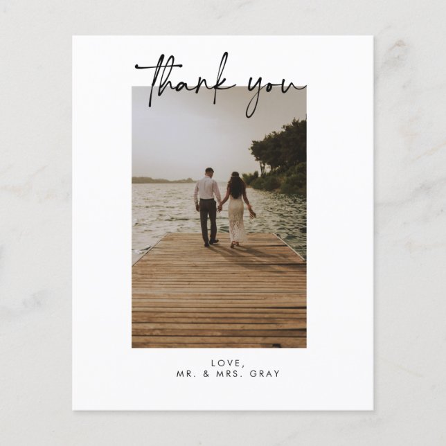 Prospectus 11,4 Cm X 14,2 Cm MERCI photo Mariage BUDGET (Devant)