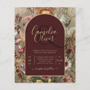 Prospectus 11,4 Cm X 14,2 Cm Mercredi Vintage Botanique Bourgogne Floral