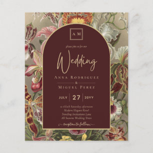 Prospectus 11,4 Cm X 14,2 Cm Mercredi Vintage Botanique Bourgogne Floral