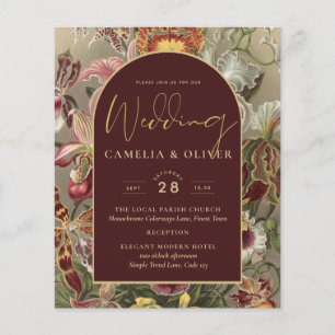 Prospectus 11,4 Cm X 14,2 Cm Mercredi Vintage Botanique Bourgogne Floral