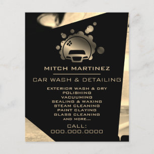 Prospectus 11,4 Cm X 14,2 Cm Metallic car bubble logo  flyer