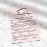 Prospectus 11,4 Cm X 14,2 Cm Microblading Afcare Instruction Blush Pink<br><div class="desc">Microblading Aftercare Instruction Élégante Flyers Roses Bleus.</div>