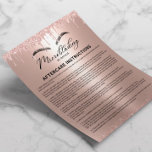 Prospectus 11,4 Cm X 14,2 Cm Microblading Aftercare Instruction Rose Gold Drive<br><div class="desc">Microblading Aftercare Instruction Moderne Rose Gold Parties scintillant Drips Flyers.</div>