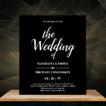 Prospectus 11,4 Cm X 14,2 Cm Minimalist BOLD TYPOGRAPHY Wedding Invitations<br><div class="desc">Congratulations! For assistance editing or customizing your special event item, please use the page options to access Zazzle's *** FREE LIVE DESIGNER SERVICE. *** NOTE: This store carries a large selection of low-budget items that are extremely affordable; however, they may not be the size/thickness or include all of the features associated...</div>