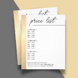 Prospectus 11,4 Cm X 14,2 Cm Minimaliste White Faux Gold Line Beauté Menu Flyer<br><div class="desc">Brochure de menu élégant design modèle pour professionnels de la beauté. Design simple et élégant,  avec fausse ligne or/noir et arrière - plan blanc. Design élégant et épuré. Si vous avez besoin d'aide pour customiser ce produit,  veuillez nous contacter.</div>