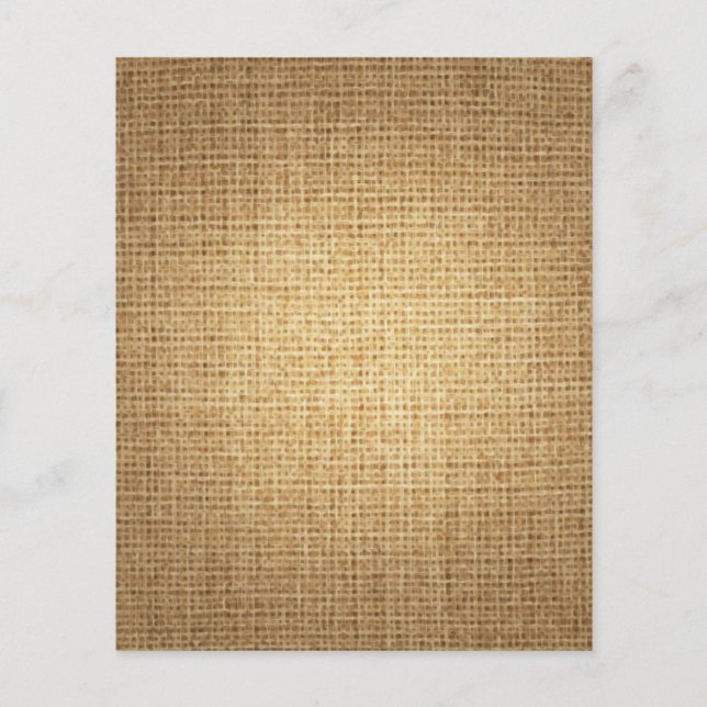 Prospectus 11,4 Cm X 14,2 Cm Modèle Arrière - plan Burlap (Devant)
