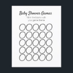 Prospectus 11,4 Cm X 14,2 Cm Modèle circulaire de jeu pour Baby Shower<br><div class="desc">Modèles de thème de Bingo pour jeux de Baby Shower</div>