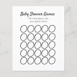 Prospectus 11,4 Cm X 14,2 Cm Modèle circulaire de jeu pour Baby Shower
