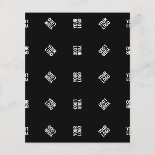 Prospectus 11,4 Cm X 14,2 Cm Modèle de motif de logo moderne unique Noir