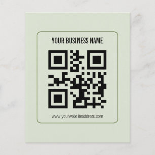 Prospectus 11,4 Cm X 14,2 Cm Modèle de nom commercial de code QR personnalisé