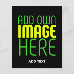 PROSPECTUS 11,4 CM X 14,2 CM MODÈLE DE TEXTE D'IMAGE NOIRE SIMPLE ET MODERNE